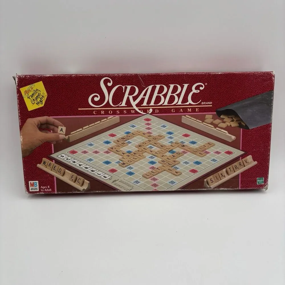 1998 Scrabble Crossword Board Game Milton Bradley Hasbro 4024 Complete Vintage